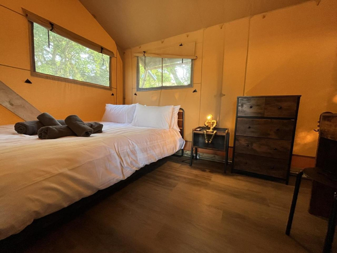 Bedroom, Lion King Safari Tent, Pembrokeshire