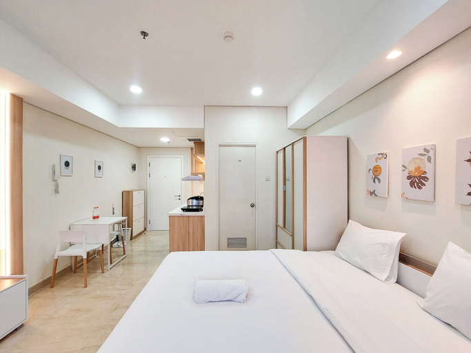 Bedroom 4, Restful and Comfy Studio Podomoro City Deli Medan Apartment, Medan