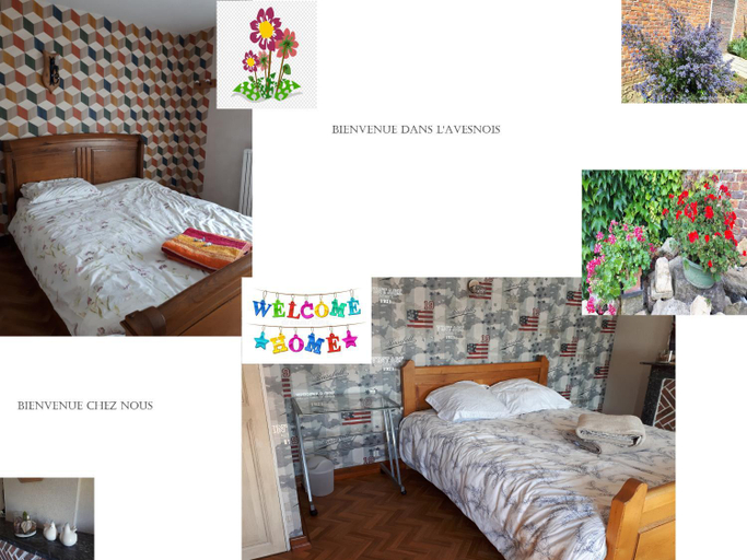 Bed, DEUX CHAMBRES DANS UNE MAISON INDIVIDUELLE AU COEUR De L AVESNOIS, Nord