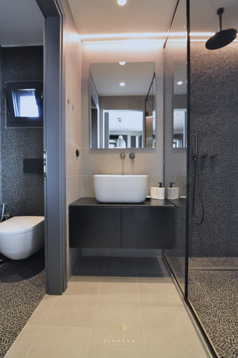 Bathroom 3, Nero Luxury Flat by Zennova, Central Macedonia