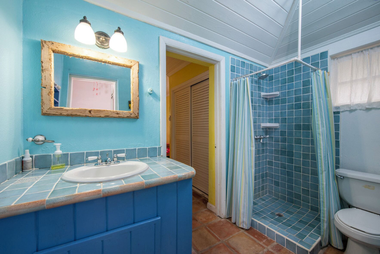 Bathroom, Sunset Splendor: Historic Beach House With Pool