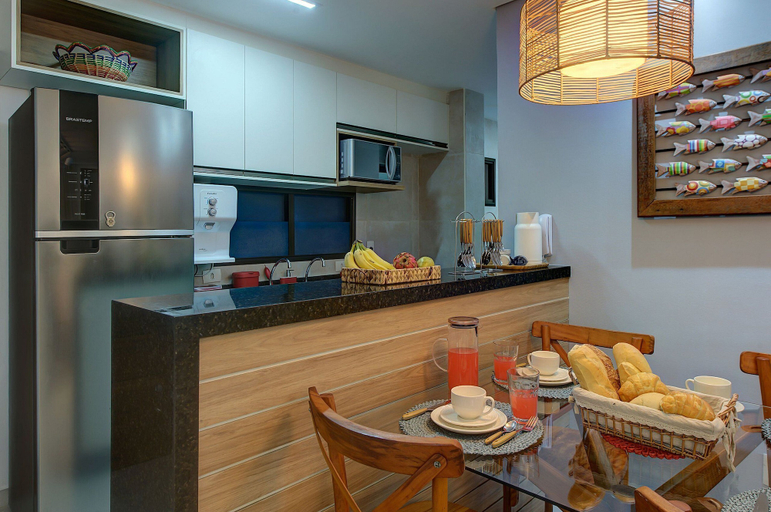 Food & Drinks, Apto térreo com TV 4k no Wai Wai Cumbuco, Caucaia