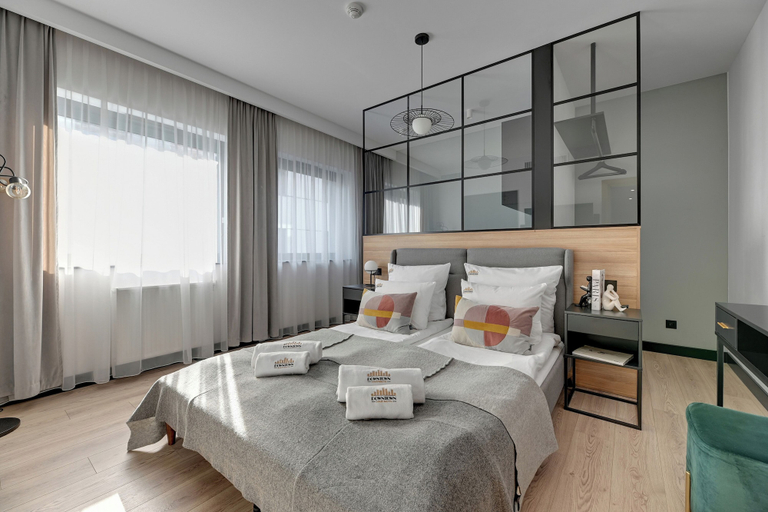 Bedroom 3, Deo Plaza by Downtown Apartments, Gdańsk City