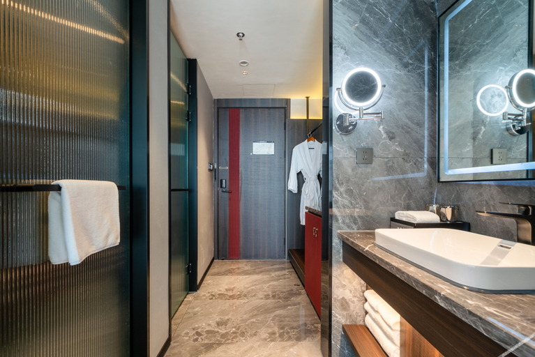 Bathroom 3, Rezen Dong Hotel Haining High-tech Industrial Park, Jiaxing