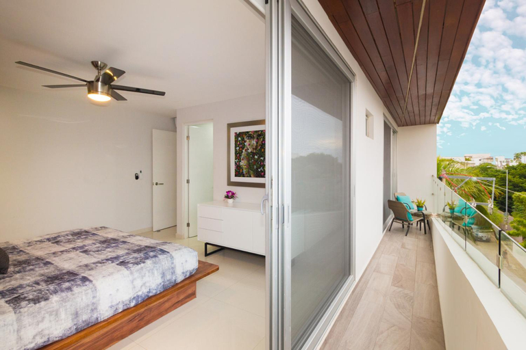 Bedroom 3, Moderno departamento cerca de la playa y la 5 Ave, Cozumel