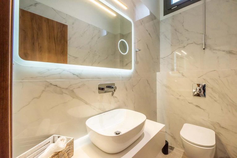 Bathroom 4, Lusol Seafront Villas - "Free" Heated Pools, 100m Sea, Crete
