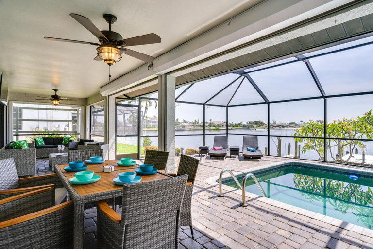 Food & Drinks 5, Waterfront Cape Coral Home w/ Pool & Gulf Access, Lee