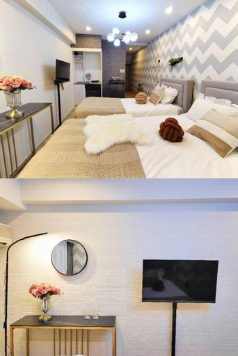 Bedroom 2, G23新宿最中心 東新宿站5分-Shinjuku center 5 mins to Station, Max 3P 新宿 涉谷 表参道 池袋 上野 代代木 银座 原宿, Shinjuku