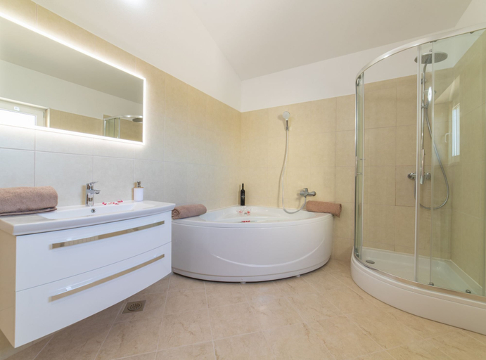 Bathroom 3, Idyllic Getaway Lovrec Villa With Pool, Lovreć