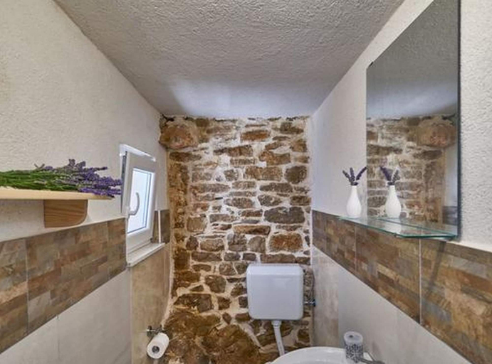 Bathroom 3, Elegant Stone House With Jacuzzi, Terrace, and Private Yard in Solta, Šolta
