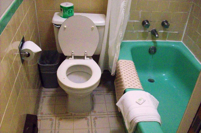 Bathroom 3, Hilander Motel, Elmore