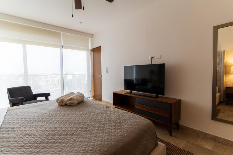 Bedroom, New & Equipped Apartment Steps From The Beach With Pool Jacuzzi By Yeah, Cozumel