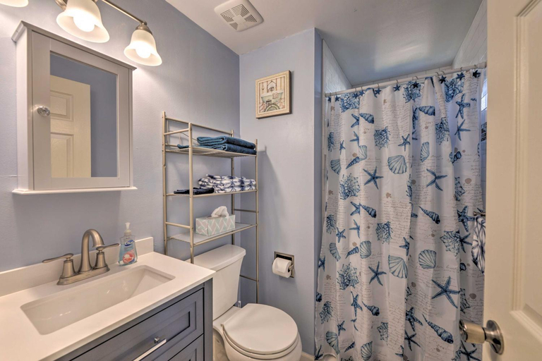 Bathroom 3, Serene West Cape May Getaway Walk to Beach!, Cape May