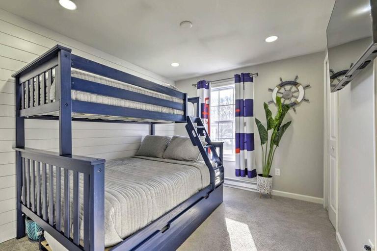 Bedroom 3, NEW! Updated Mystic Home w/ Sauna, Hot Tub & Deck, New London