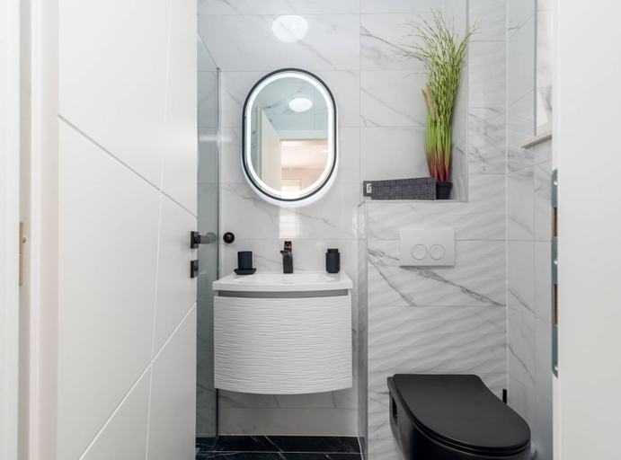 Bathroom 3, Luminous Infinity Villa With Pool and Gym, Rogoznica