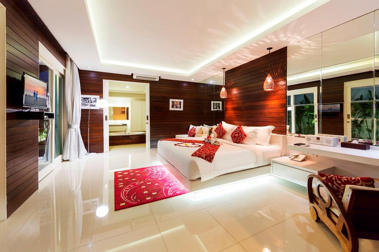 Bedroom, Romantic One Bedroom Private Pool Villa At Bajra, Badung