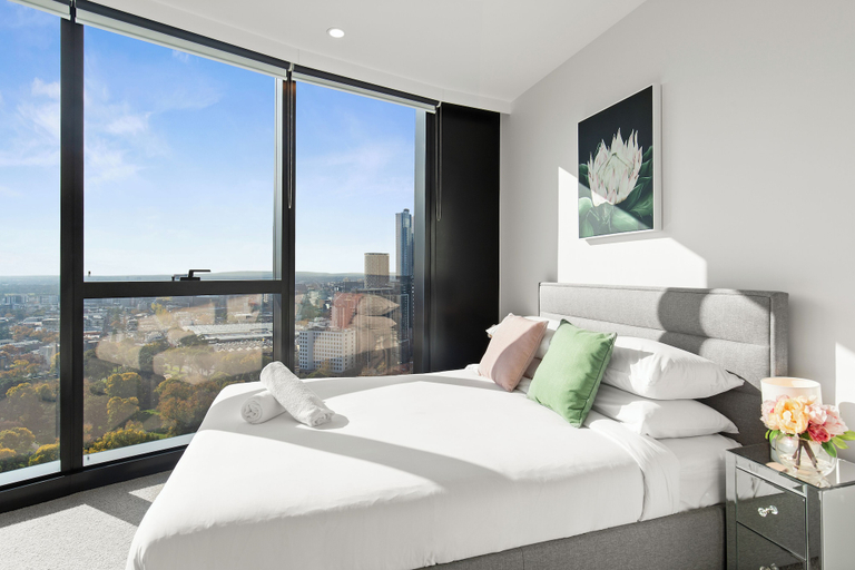 Bedroom 2, Melbourne Corporate Apartments - King Street, Melbourne