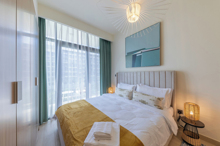 Bedroom 3, Bright and cozy studio in Azizi Riviera, Dubai