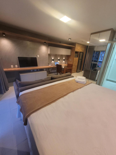Bedroom 3, FLAT VISION EXECUTIVO PREMIUM, COM ESTACIONAMENTO GRATIS, ESTACAO DE RECARGA DE CARRO ELETRICO, AO L, Brasília