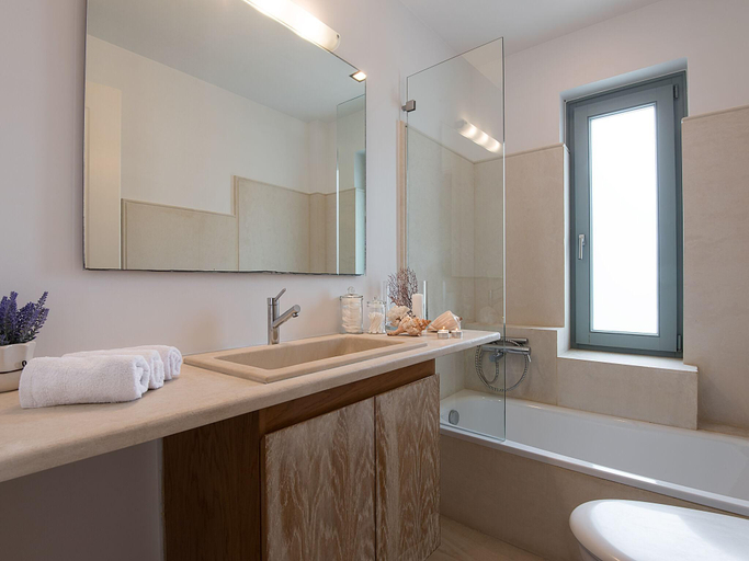 Bathroom, Villa in Peloponnese by Sandy Beach Pool, Peloponnese