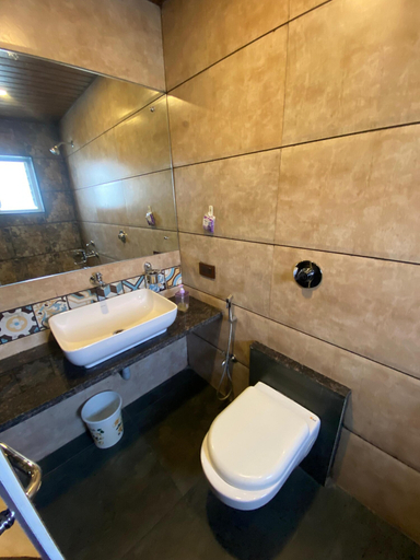 Bathroom 4, Hotel Om Palace, Satara