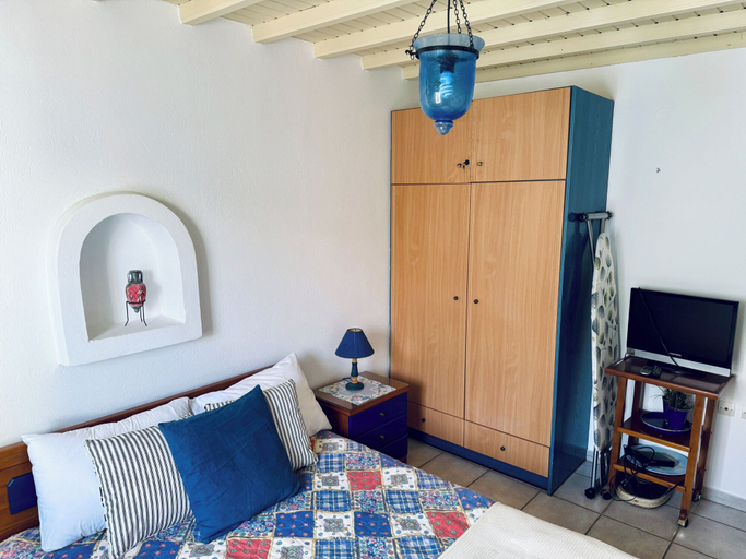 Bedroom 3, Stylish 2 Bd Escape Apt at Ornos Beach, South Aegean