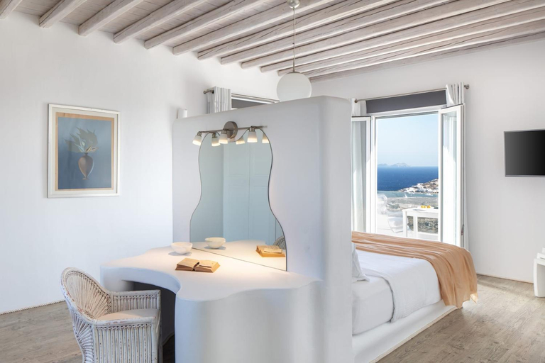 Bedroom 1, Spectacular Kalafatis Villa  14 Bedrooms  Villa Vibhu  Private Jacuzzis, South Aegean