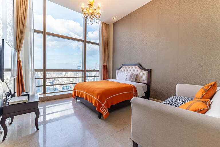 Bedroom, Guangzhou Grand View Golden Palace Apartment (free shuttle during Canton Fair), Guangzhou