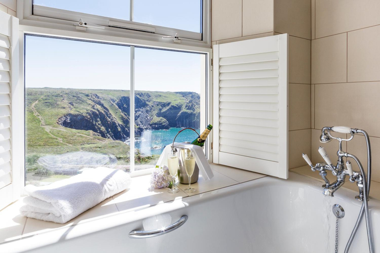 Bathroom 4, Mullion Cove Hotel & Spa, Cornwall