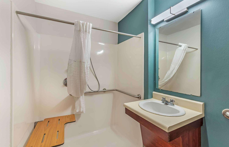 Bathroom 4, Studio 6 Extended Stay Little Rock Southwest AR, Pulaski