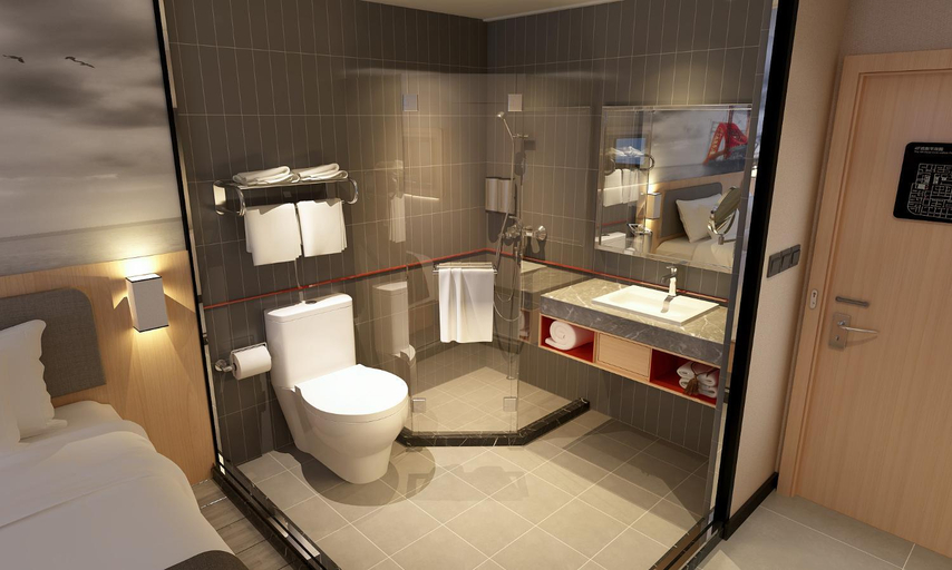 Bathroom 2, Thank Hotel Jiangsu Yangzhou Jiangdu District Longchuan Square, Yangzhou