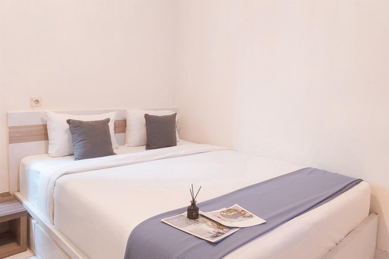 Bedroom 1, Minimalist and Homey Studio (No Kitchen) Apartment Aeropolis Residence By Travelio, Tangerang