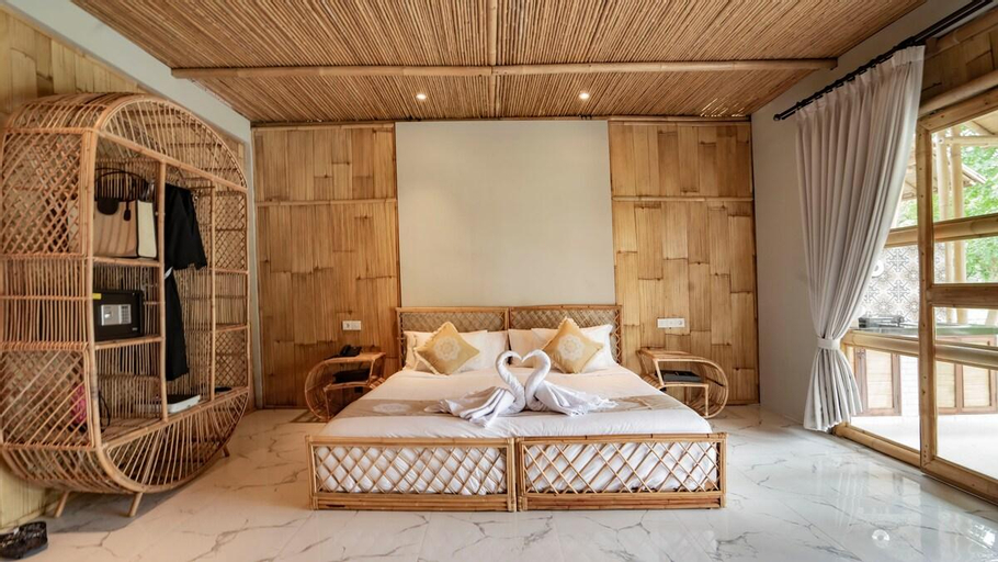 Bedroom, Eco Bamboo Resort at Gili Meno w/ private Kitchen, Lombok