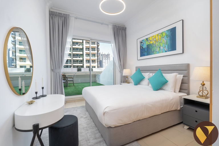 Bedroom 2, Canal & Partial Burj View Mayfair Tower, Dubai
