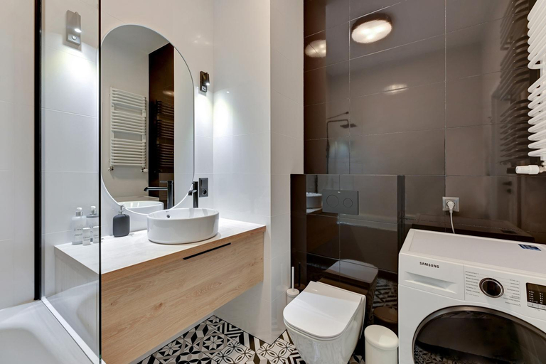 Bathroom, Nadmotlawie Riverside - Parking, Sauna & Gym by Downtown Apartments, Gdańsk City