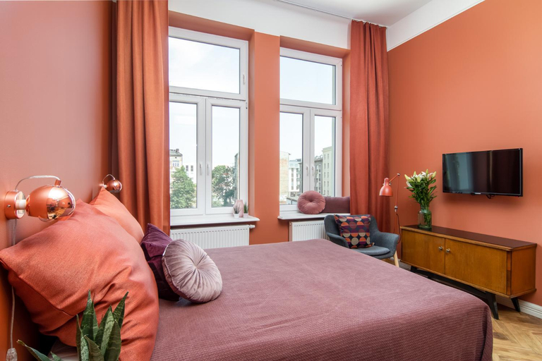 Bedroom, Barbacan Suites - Old Town Apartments - by Upstairs, Kraków City