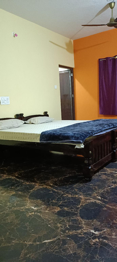 Bedroom 2, VT beach home leaf, Uttara Kannada