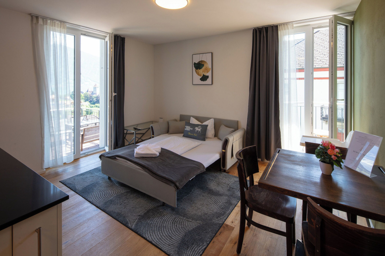 Bedroom 2, BERG&BERG APARTMENTS-Spiez Self Check-In, Niedersimmental