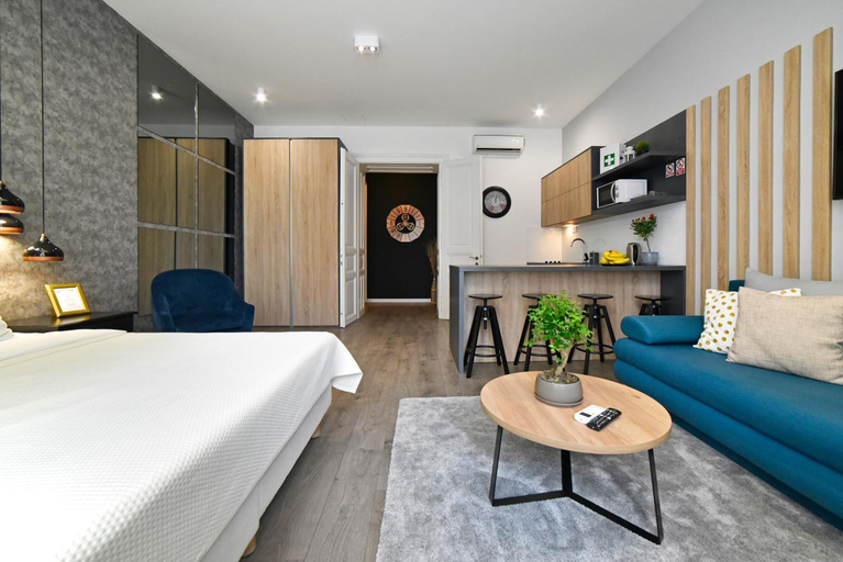 Bedroom, Time Apartments Downtown, Zagreb
