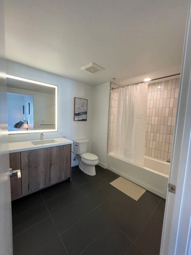 Bathroom 3, Modern Retreat in Koreatown, Los Angeles