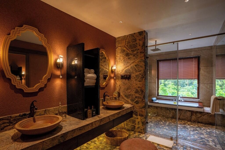 Bathroom, The Leela Coorg Forest Sanctuary, Kodagu