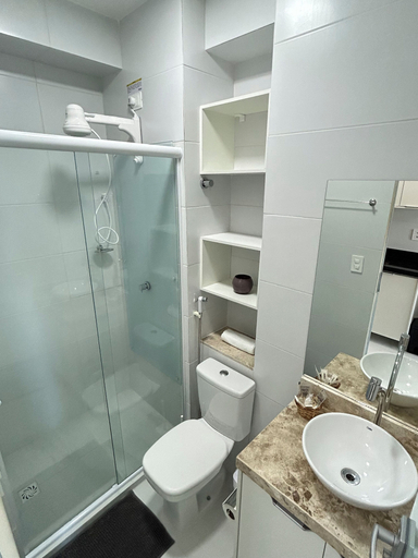 Bathroom, Melhores Flats - Formosura 5min Tambaú, João Pessoa
