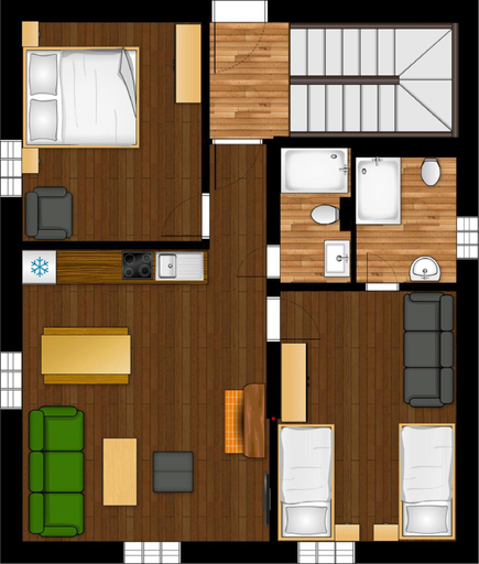 Bedroom, Apartment House Kongen, Liptovský Mikuláš