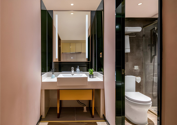 Bathroom 3, Echarm Hotel Guangzhou Yuexiu Park Subway Station, Guangzhou
