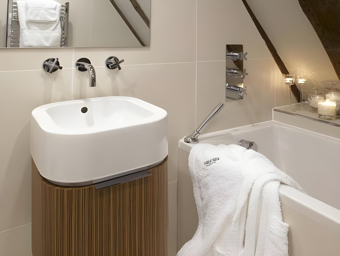 Bathroom 3, The Great House Lavenham Hotel & Restaurant, Suffolk