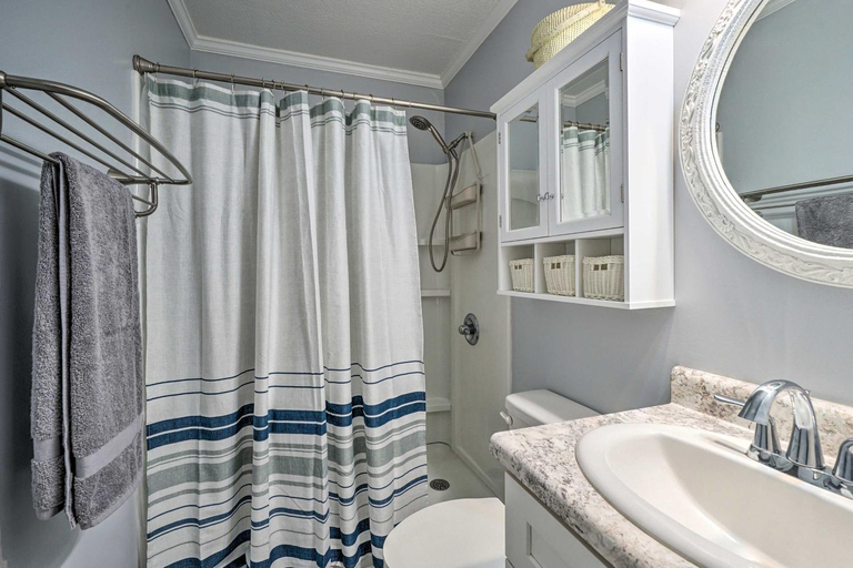 Bedroom 3, Chic Oceanfront North Topsail Beach Condo with Deck, Onslow