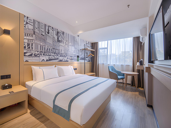 Bedroom 2, City Comfort Inn Wuzhou Sanqi City Rose Lake Park, Wuzhou