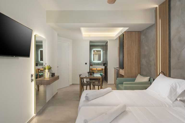 Bedroom 2, Alkionides Seaside Hotel, Crete