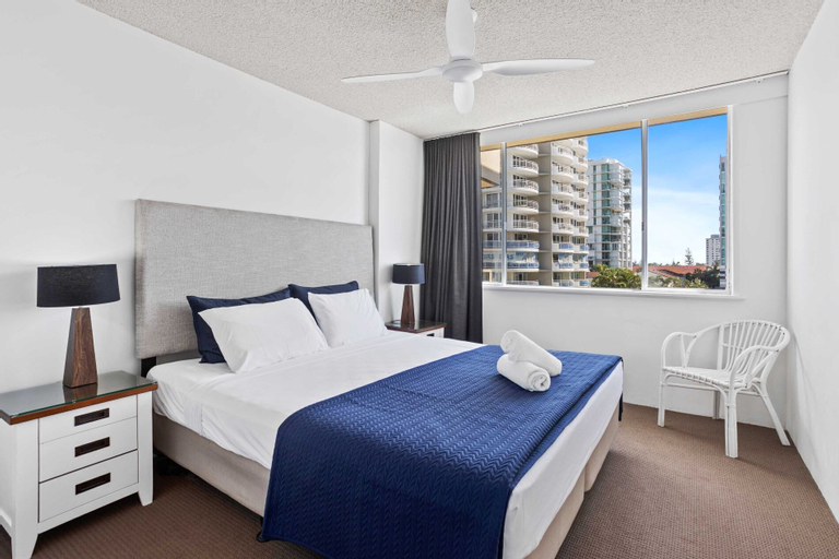 Bedroom 1, Wyuna Ocean Views in Burleigh, Gold Coast
