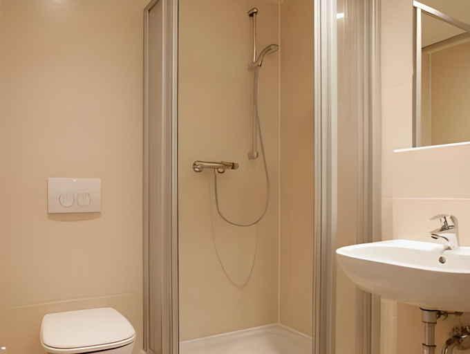 Bathroom 3, Arena Hotel, Segeberg